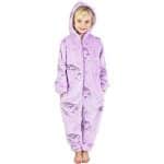 Pijama morado de unicornio para niña